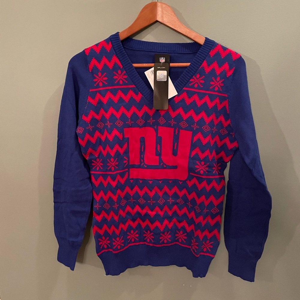 NWT NFL NY Giants holiday sweater - size large
